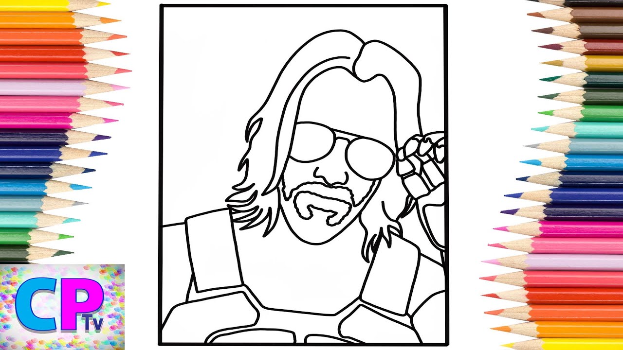 Cyberpunk 2077 Coloring Pages/Keanu Reeves Cyberpunk 2077/Unknown Brain ...