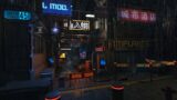 Cyberpunk 2077 Forsaken City Corner Ambience ASMR – Heavy Rain and Police Siren Sounds