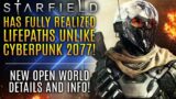 Starfield Has Fully Realized Lifepaths Unlike Cyberpunk 2077!  New Gameplay Details!
