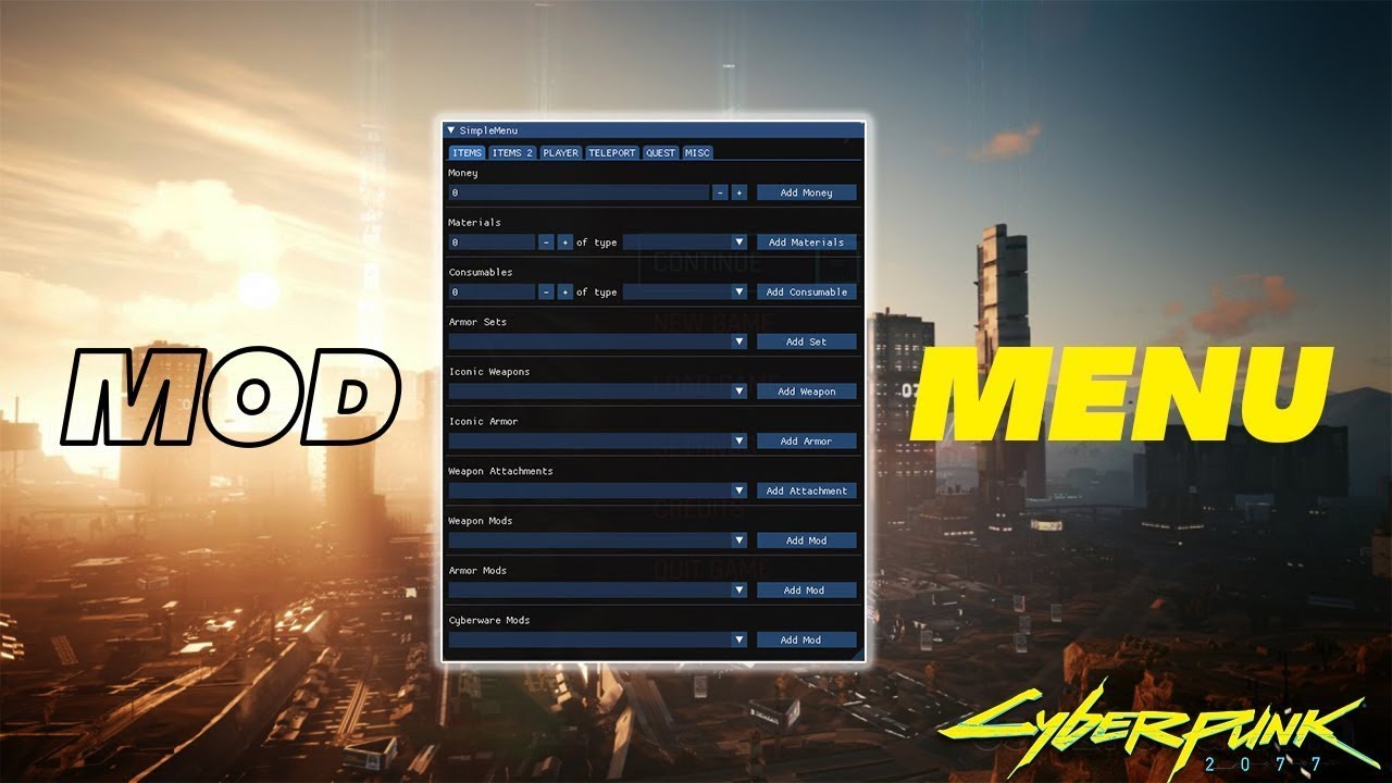 Cyberpunk 2077 Trainer Free Download | Cyberpunk 2077 Mod Menu 2022 ...