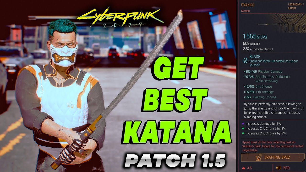 CYBERPUNK 2077 NEW Iconic Katana Byakko HOW TO GET IT PATCH 1 5   CYBERPUNK 2077 NEW Iconic Katana Byakko HOW TO 