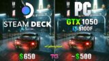 Steam Deck vs PC (GTX 1050 + i3 9100F) in Cyberpunk 2077