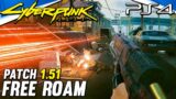 Cyberpunk 2077 Stealth PS4 Patch 1.51 Free Roam Gameplay