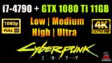 i7-4790 + GTX 1080 Ti 11GB gameplay on Cyberpunk 2077 (T-1000)