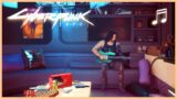CYBERPUNK 2077 Johnny Playing Guitar in V's Apartment | Ambient Soundtrack