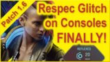 Cyberpunk 2077 – Patch 1.6 – Respec Glitch for Consoles – How to Respec your Skills! – Skill reset!