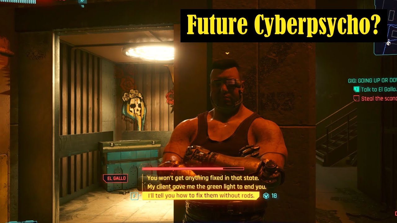 Help a guy with Cyberpsycho signs, fix the elevator Cyberpunk 2077