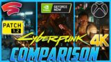 Stadia vs GeForce NOW vs Xbox Series X | Cyberpunk 2077 1.2 Patch 4K Comparison