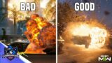 Call of Duty Modern Warfare 2 vs Cyberpunk 2077 – CAR EXPLOSIONS Comparison