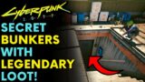 Cyberpunk 2077 – 4 Secret Bunkers with Legendary Loot! | Legendary Clothes & More!