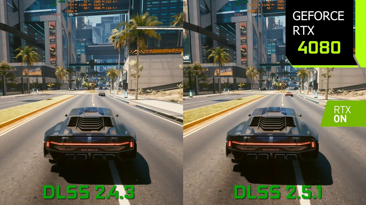 Cyberpunk 2077 4K DLSS 2.4.3 vs DLSS 2.5.1 Significant Image
