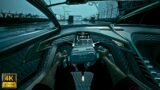 [4K] VR Driving in Night City, Cyberpunk 2077 | Heavy Rain | Reshade | POV | No HUD | ASMR