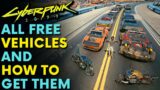 Cyberpunk 2077 – 17 FREE VEHICLES AND HOW TO GET THEM | All Free Vehicles – 1.61