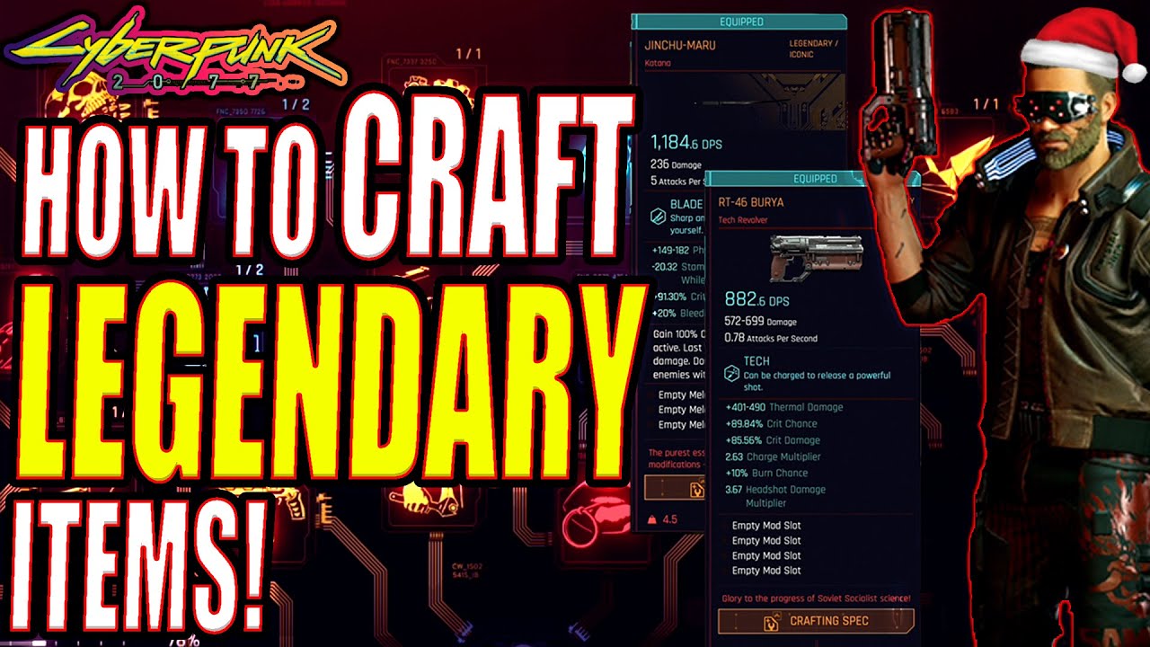 Cyberpunk 2077 How to Craft Legendary Weapons and Armor! Cyberpunk