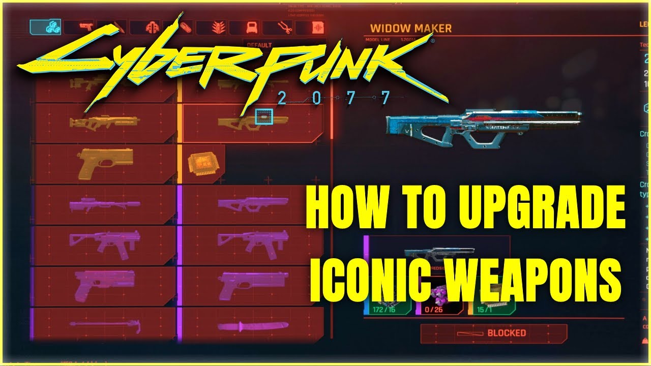 Cyberpunk 2077 How to Upgrade Iconic Weapons to Legendary Iconic