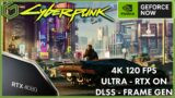 GeForce NOW – Cyberpunk 2077 – RTX 4080 TIER – ULTRA RTX ON DLSS 3 – Gameplay & Performance