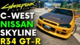 C-WEST NISSAN SKYLINE R34 GT-R | Cyberpunk 2077 Mods