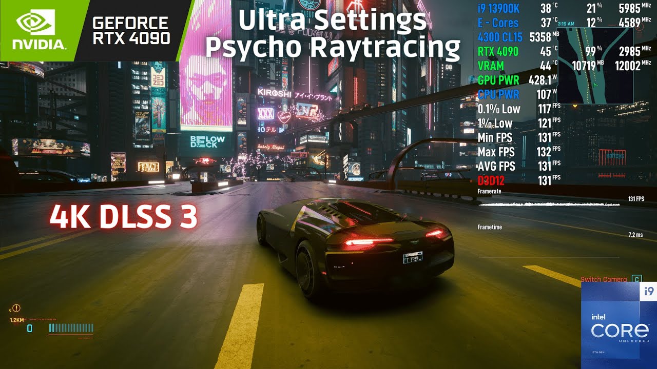 Cyberpunk 2077 - 4K DLSS 3 - Ultra Settings Psycho Ray Tracing | RTX ...