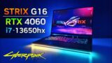 RTX 4060  Laptop + Intel 7 13650hx | Cyberpunk 2077 | Asus Strix G16 (2023)