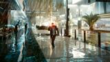 [4K] Cyberpunk 2077 RT Overdrive | Heavy Rain Walk at Night from Japantown to Charter Hill | RTX4090