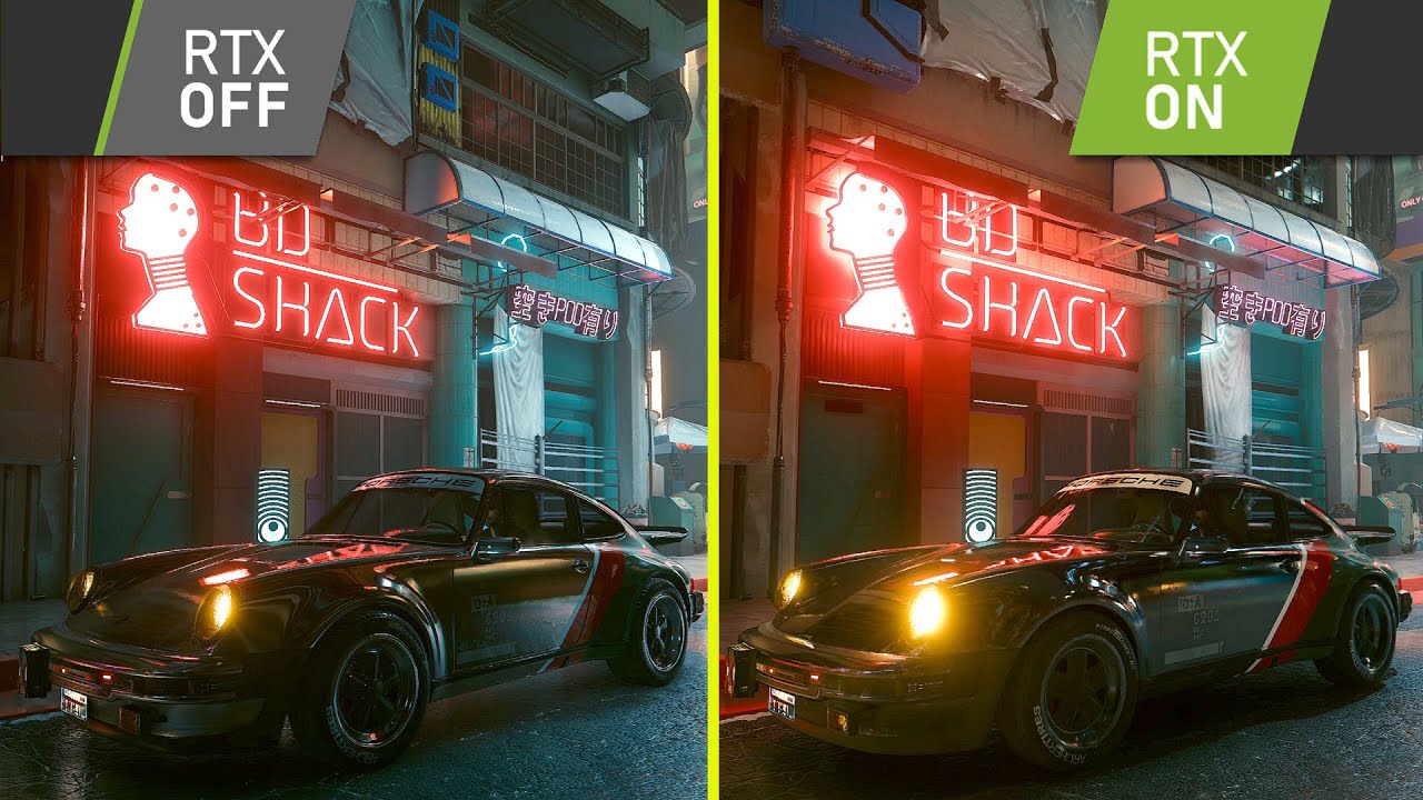 Cyberpunk Overdrive Ray Tracing On Vs Off Gigabyte Rtx Eagle