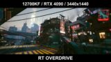 Cyberpunk 2077 RT Overdrive Ultrawide // 12700KF + RTX 4090 / 3440×1440