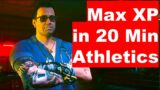 Max XP GLITCH for Athletics in Cyberpunk 2077 Update 1.3 Berserk Mode #cyberpunk2077