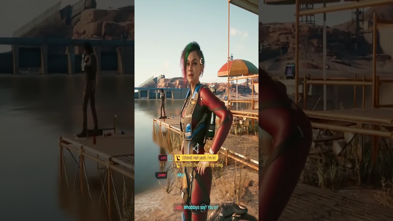 V suits up and gets ready for diving Cyberpunk 2077 Cyberpunk 2077