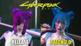 Cyberpunk 2077 Release vs Patch 2.0 | Physics and Details Comparison