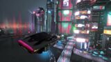[4K] Cyberpunk 2077 Ray Tracing Overdrive – Flying Car and Walking Tour in Rainy Night City
