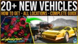 ALL 20+ NEW VEHICLES / Cars & Bikes Location Guide – Cyberpunk 2077 Phantom Liberty DLC 2.01 Update