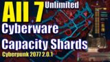 All Cyberware Capacity Shards Locations- Unlimited Cyberware Capacity Cyberpunk 2077 Phantom Liberty