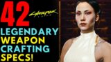 Cyberpunk 2077 – 42 LEGENDARY / TIER 5 WEAPON CRAFTING SPECS! | Update 2.02 (Locations & Guide)