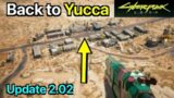 Cyberpunk 2077: Back to Yucca Town (Update 2.02) Over Border Wall and Top of Yucca Telecom Tower