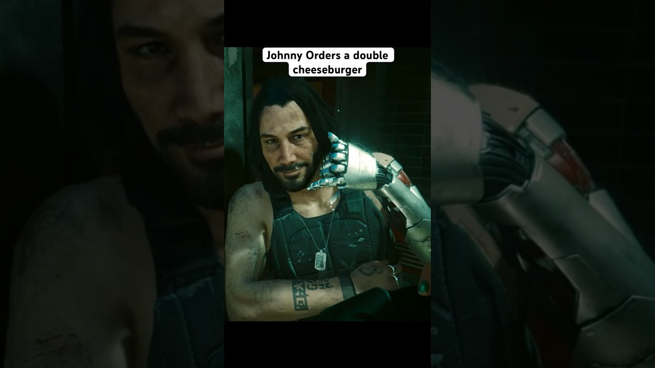 Johnny Silverhand Orders A Double Cheeseburger Cyberpunk 2077   Johnny Silverhand Orders A Double Cheeseburger Cyberpunk 2077 