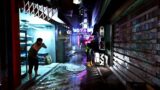 [4K] Night City: Exploring Kabuki & Pacifica Streets | Cyberpunk 2077 (Walking, Bus, Boat, Taxi)