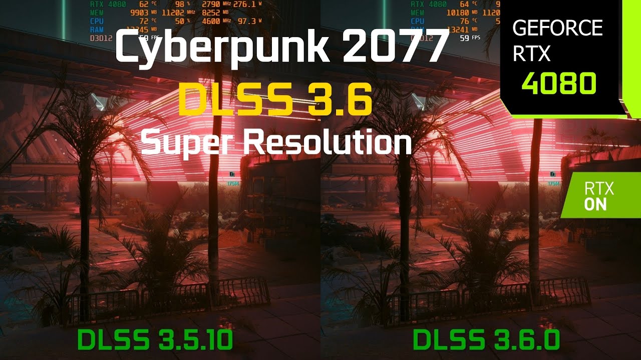 Cyberpunk 2077 1440p DLSS 3.5.10 vs DLSS 3.6.0 - Graphics/Performance ...