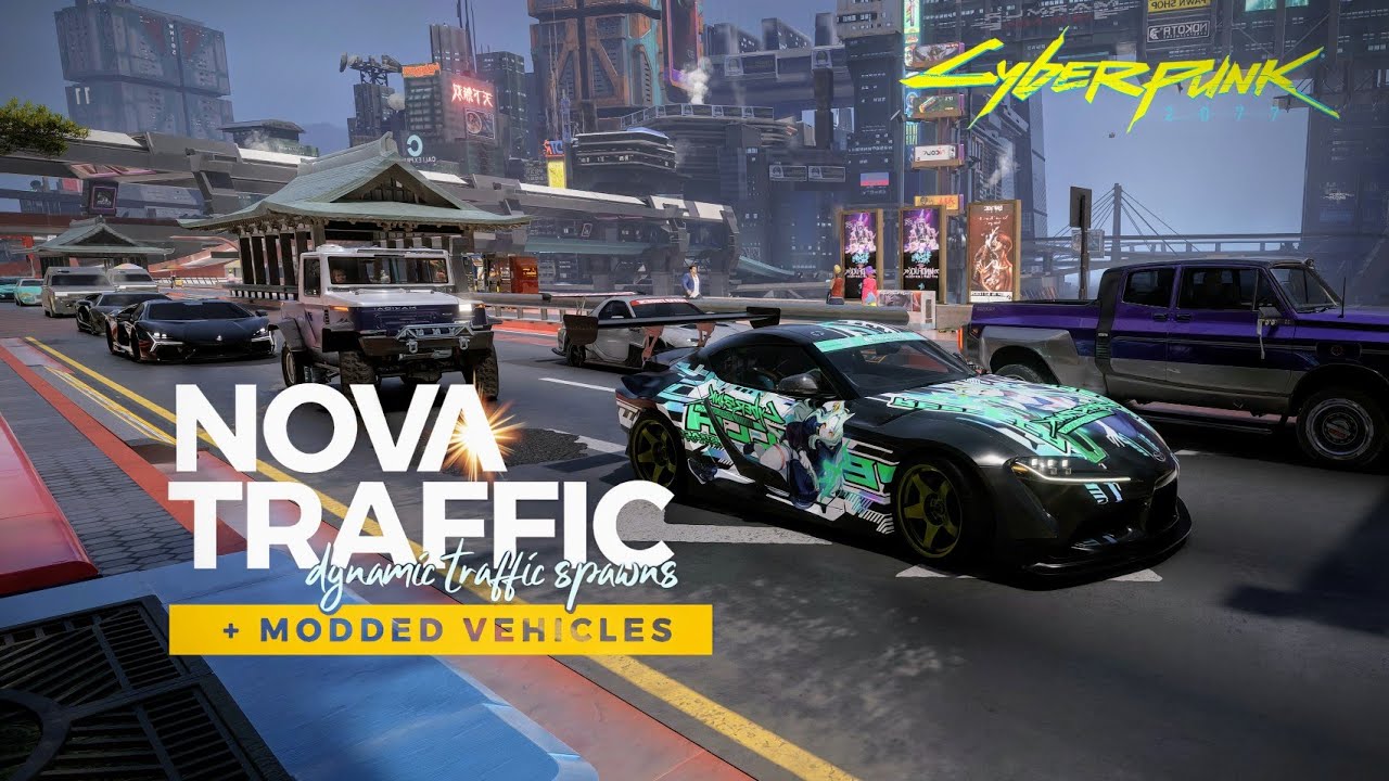 Nova Traffic Mod Showcase | Cyberpunk 2077 - Cyberpunk 2077 videos