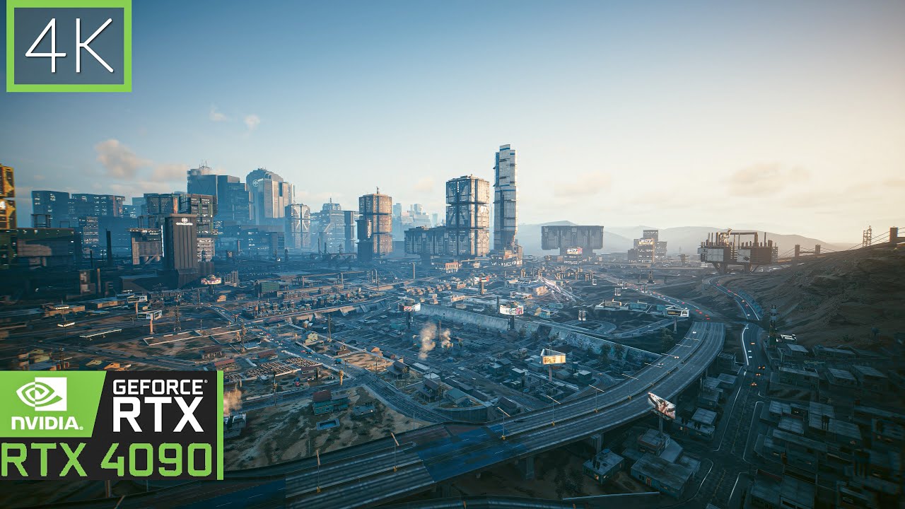 4K Sunrise over Night City I Cyberpunk 2077 I Path Tracing AI RTX 4090 ...