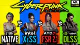 Native vs XeSS vs FSR 2.1 vs DLSS – Cyberpunk 2077 –  RTX 3080Ti | 4K Benchmark