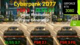 Cyberpunk 2077 Official FSR 3 Update – DLSS 3.7 vs FSR 3 Frame Generation Comparison | RTX 3080