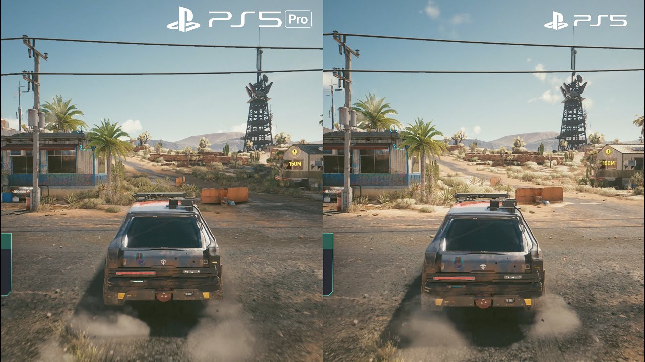 PS5 Pro Game Boost Enhanced Image Quality vs PS5 Comparison Cyberpunk