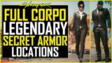 Cyberpunk 2077 How to get FULL Secret CORPO Armor / Clothing Set – All Legendary Corporate Locations