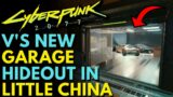 V'S NEW GARAGE HIDEOUT IN LITTLE CHINA – Cyberpunk 2077 MODS | V's H10 Megabuilding Garage